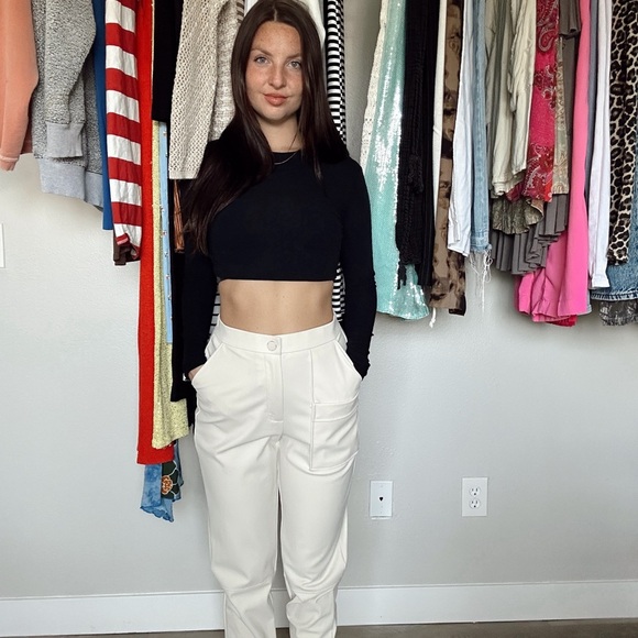 Zara Cream Jogger Pants - Picture 3 of 5